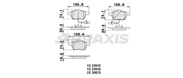 Brake Pad Set, disc brake (AB0014)