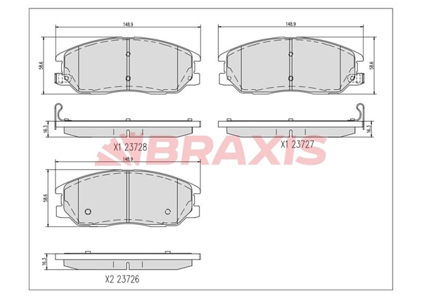 Brake Pad Set, disc brake (AA0747)