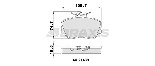 Brake Pad Set, disc brake (AB0069)