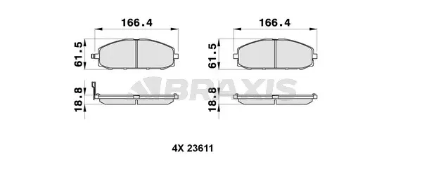 Brake Pad Set, disc brake (AB0316)