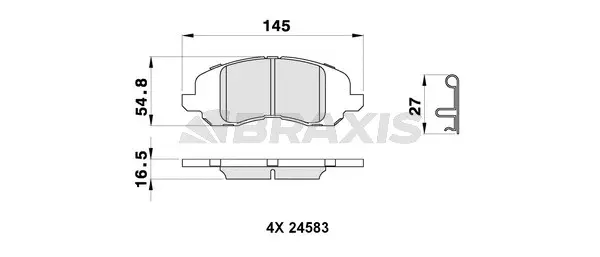Brake Pad Set, disc brake (AB0253)