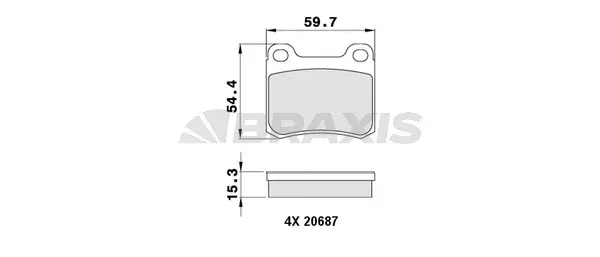 Brake Pad Set, disc brake (AA0218)