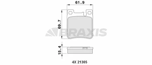 Brake Pad Set, disc brake (AA0163)