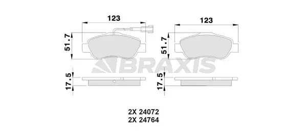 Brake Pad Set, disc brake (AB0022)