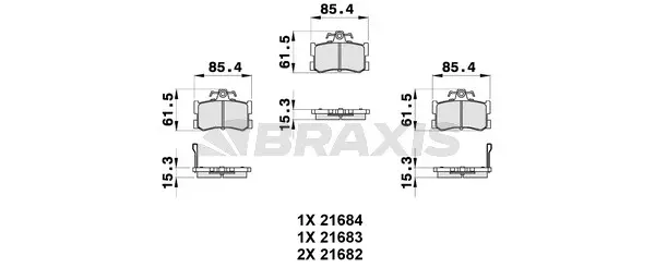 Brake Pad Set, disc brake (AB0309)