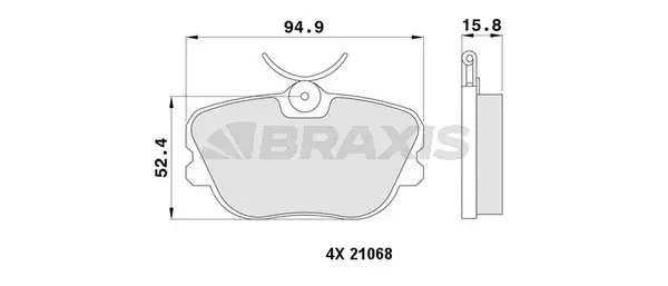 Brake Pad Set, disc brake (AA0399)