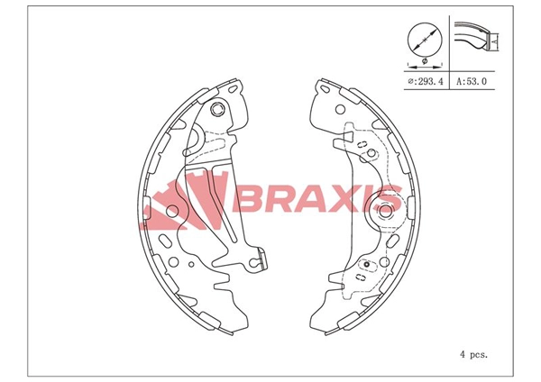 Brake Shoe Set (AC0218)