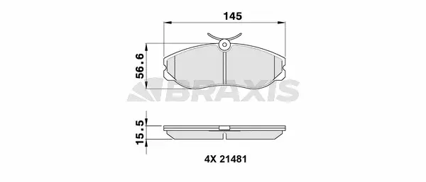 Brake Pad Set, disc brake (AA0086)