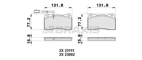 Brake Pad Set, disc brake (AB0427)