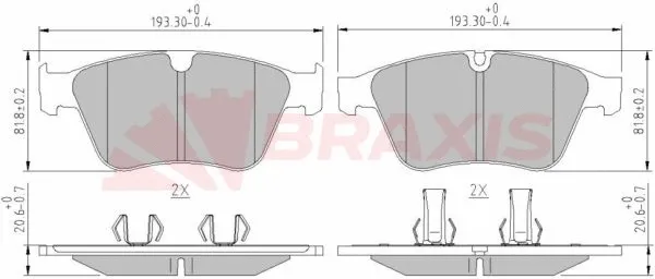 Brake Pad Set, disc brake (AA0660)