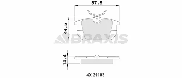 Brake Pad Set, disc brake (AA0144)