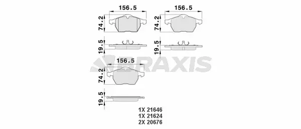 Brake Pad Set, disc brake (AA0073)