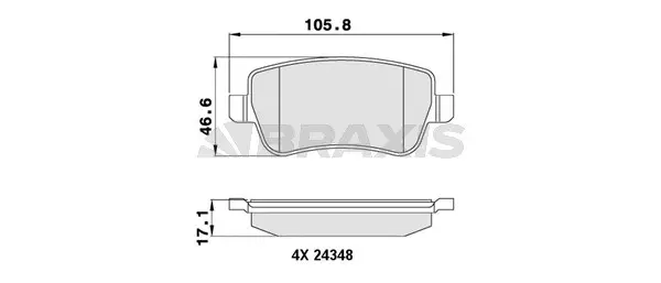 Brake Pad Set, disc brake (AA0251)
