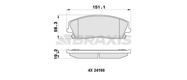 Brake Pad Set, disc brake (AB0416)