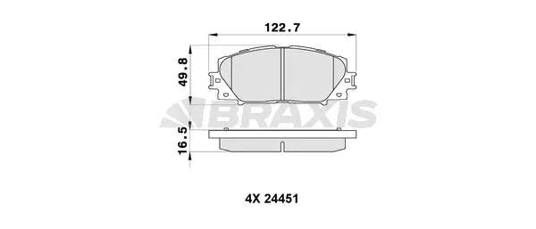 Brake Pad Set, disc brake (AB0537)