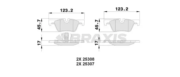 Brake Pad Set, disc brake (AA0196)