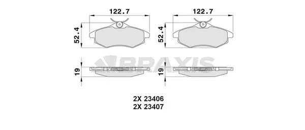 Brake Pad Set, disc brake (AA0011)