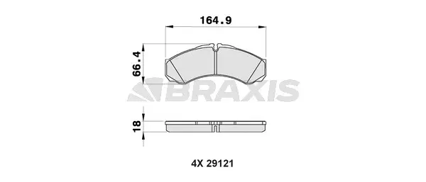 Brake Pad Set, disc brake (AA0195)