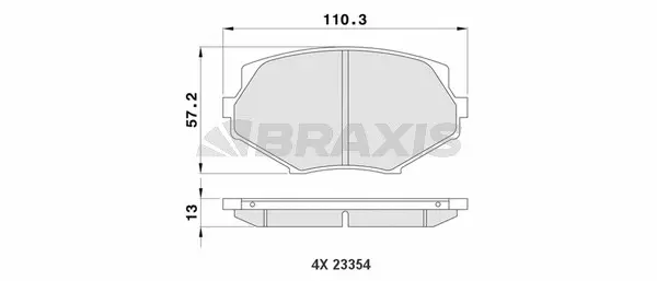 Brake Pad Set, disc brake (AA0168)