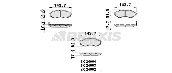 Brake Pad Set, disc brake (AB0447)