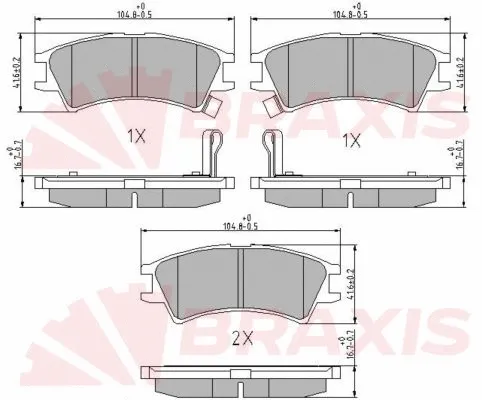 Brake Pad Set, disc brake (AA0652)