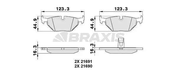 Brake Pad Set, disc brake (AA0148)
