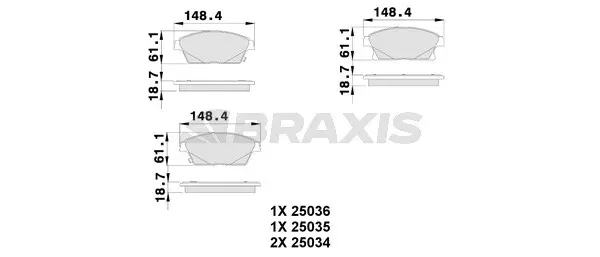 Brake Pad Set, disc brake (AB0107)