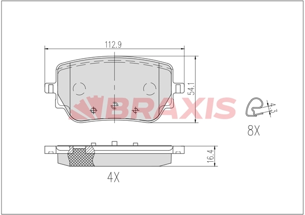 Brake Pad Set, disc brake (AB0633)