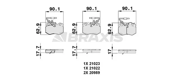 Brake Pad Set, disc brake (AB0062)
