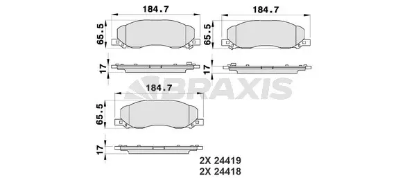 Brake Pad Set, disc brake (AB0186)