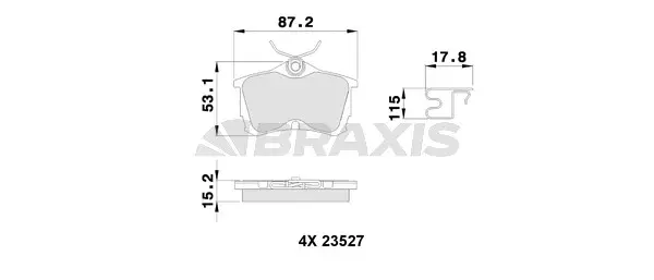 Brake Pad Set, disc brake (AB0231)