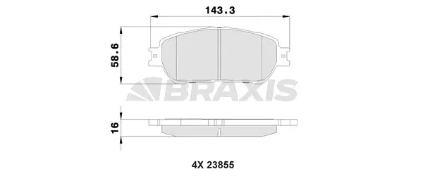 Brake Pad Set, disc brake (AB0516)