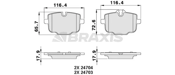 Brake Pad Set, disc brake (AA0298)