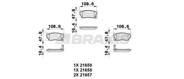 Brake Pad Set, disc brake (AB0331)
