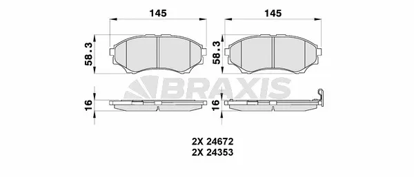 Brake Pad Set, disc brake (AB0178)