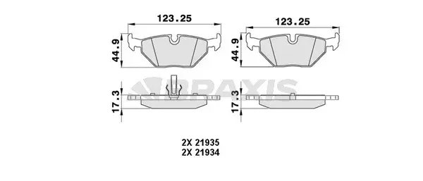 Brake Pad Set, disc brake (AA0056)