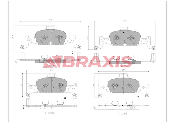 Brake Pad Set, disc brake (AA0773)
