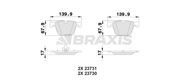 Brake Pad Set, disc brake (AA0194)