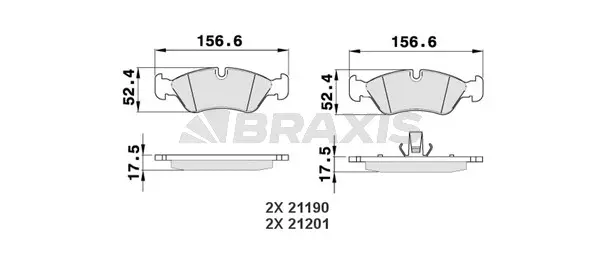 Brake Pad Set, disc brake (AA0038)