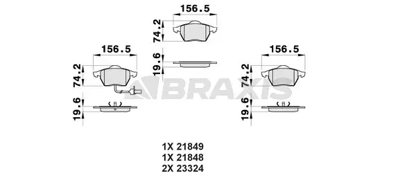 Brake Pad Set, disc brake (AB0171)