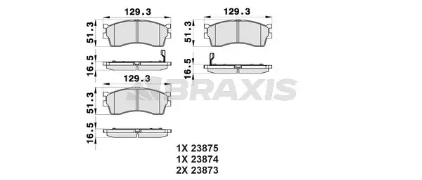 Brake Pad Set, disc brake (AB0201)
