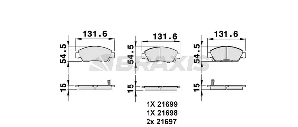 Brake Pad Set, disc brake (AB0040)