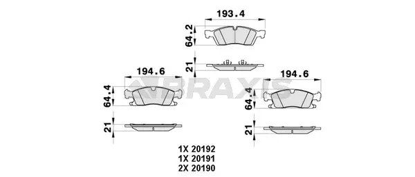 Brake Pad Set, disc brake (AB0453)