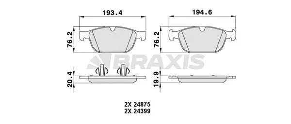 Brake Pad Set, disc brake (AA0204)
