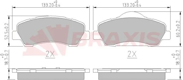 Brake Pad Set, disc brake (AA0610)