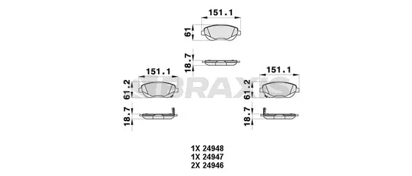 Brake Pad Set, disc brake (AB0371)