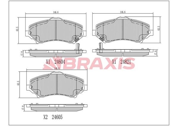 Brake Pad Set, disc brake (AA0691)