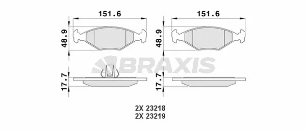 Brake Pad Set, disc brake (AA0182)