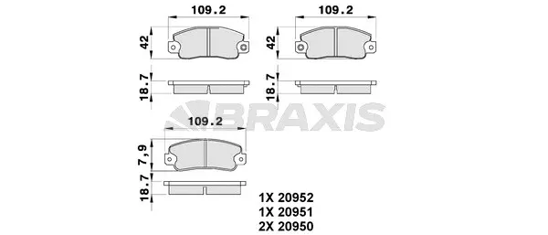 Brake Pad Set, disc brake (AB0174)