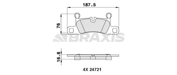 Brake Pad Set, disc brake (AA0283)